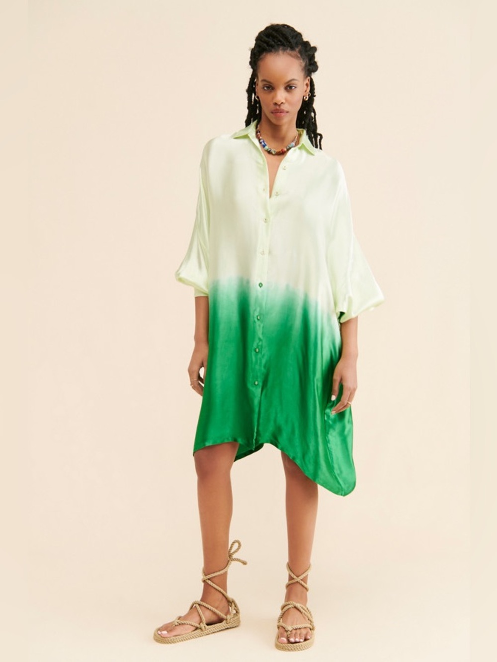 Anthropologie Ombre Square Shirt Dress by NorBlack